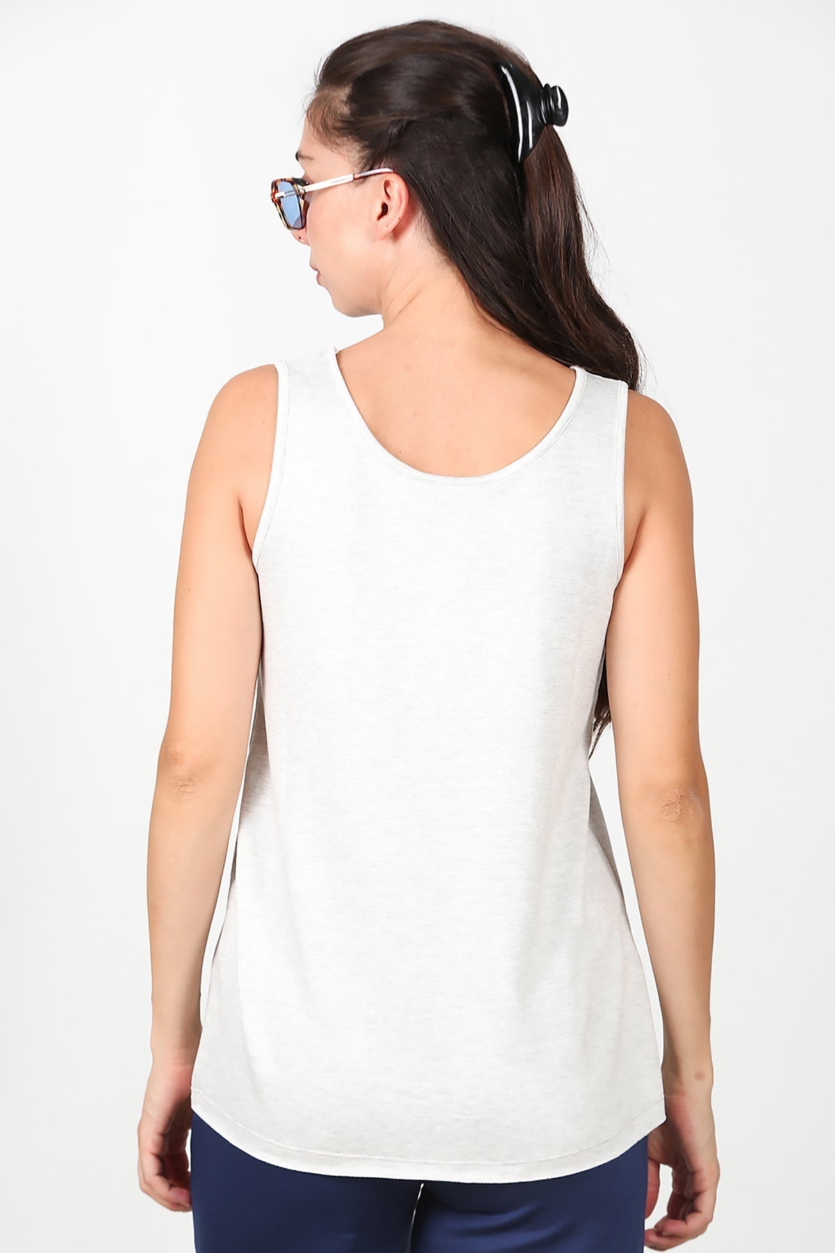 Breitband-T-Shirt – Grau