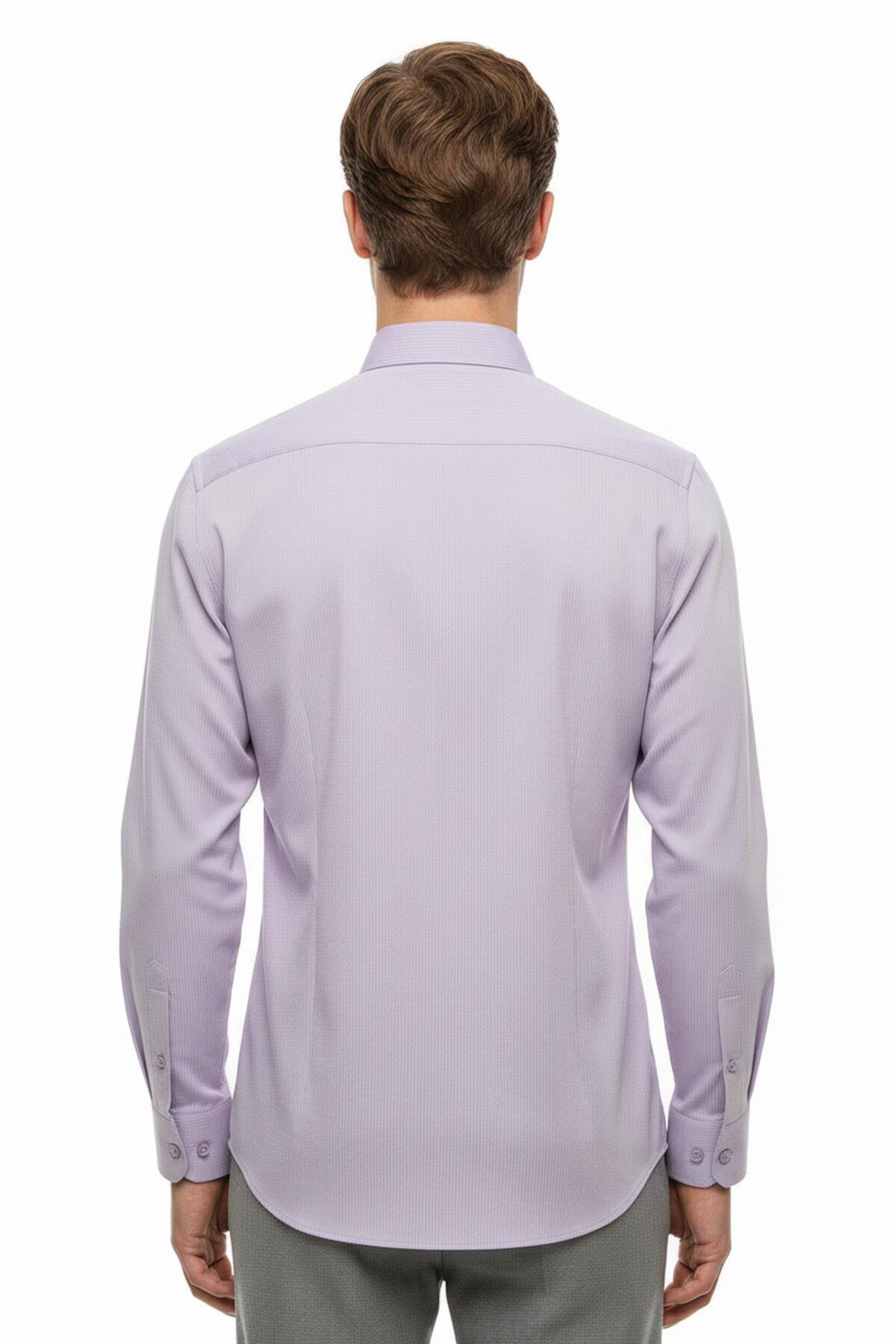 Slim Fit Striped Shirt — Lilac