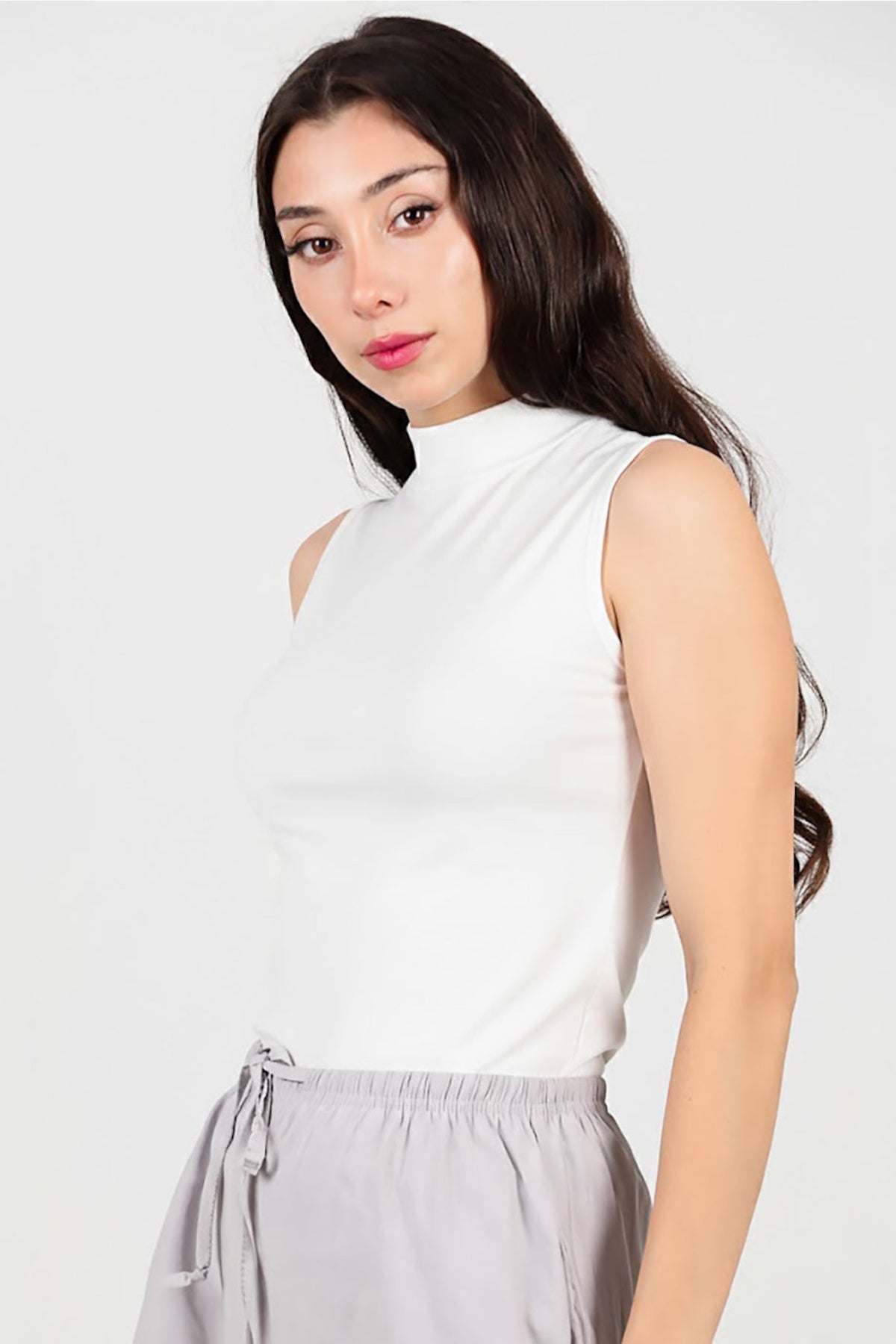 Sleeveless Bodysuit — White