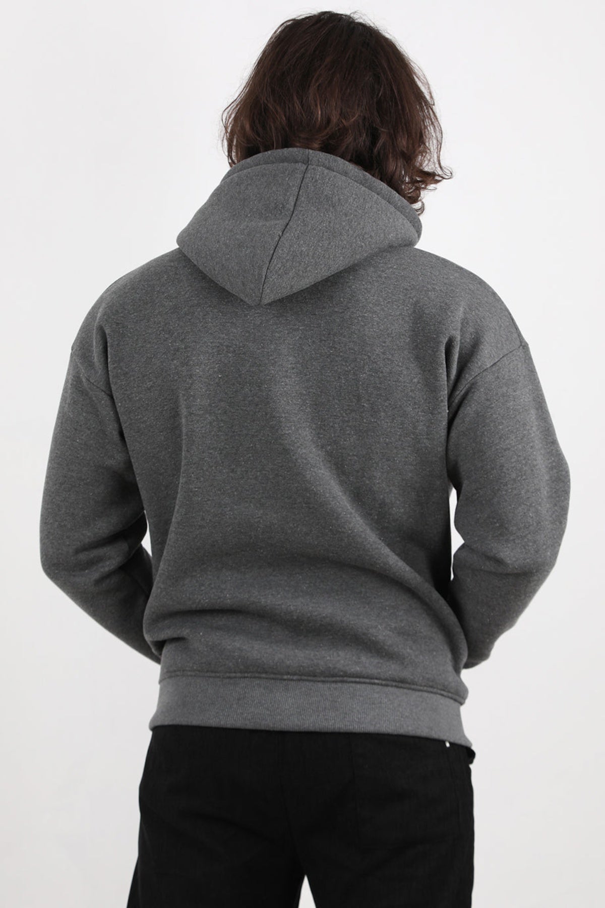 Herren Kapuzenjacke mit Reißverschluss — Anthrazit