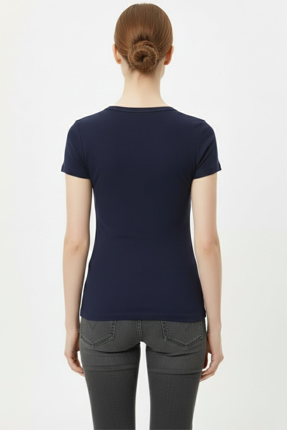 Navy Button - Front Body Top