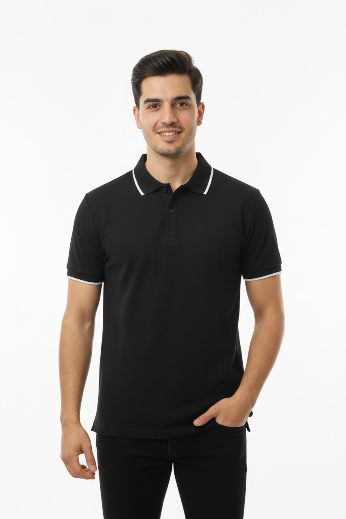 Men's Polo Shirt — Black