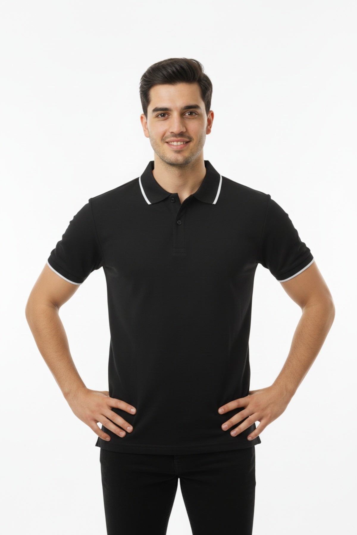 Men's Polo Shirt — Black