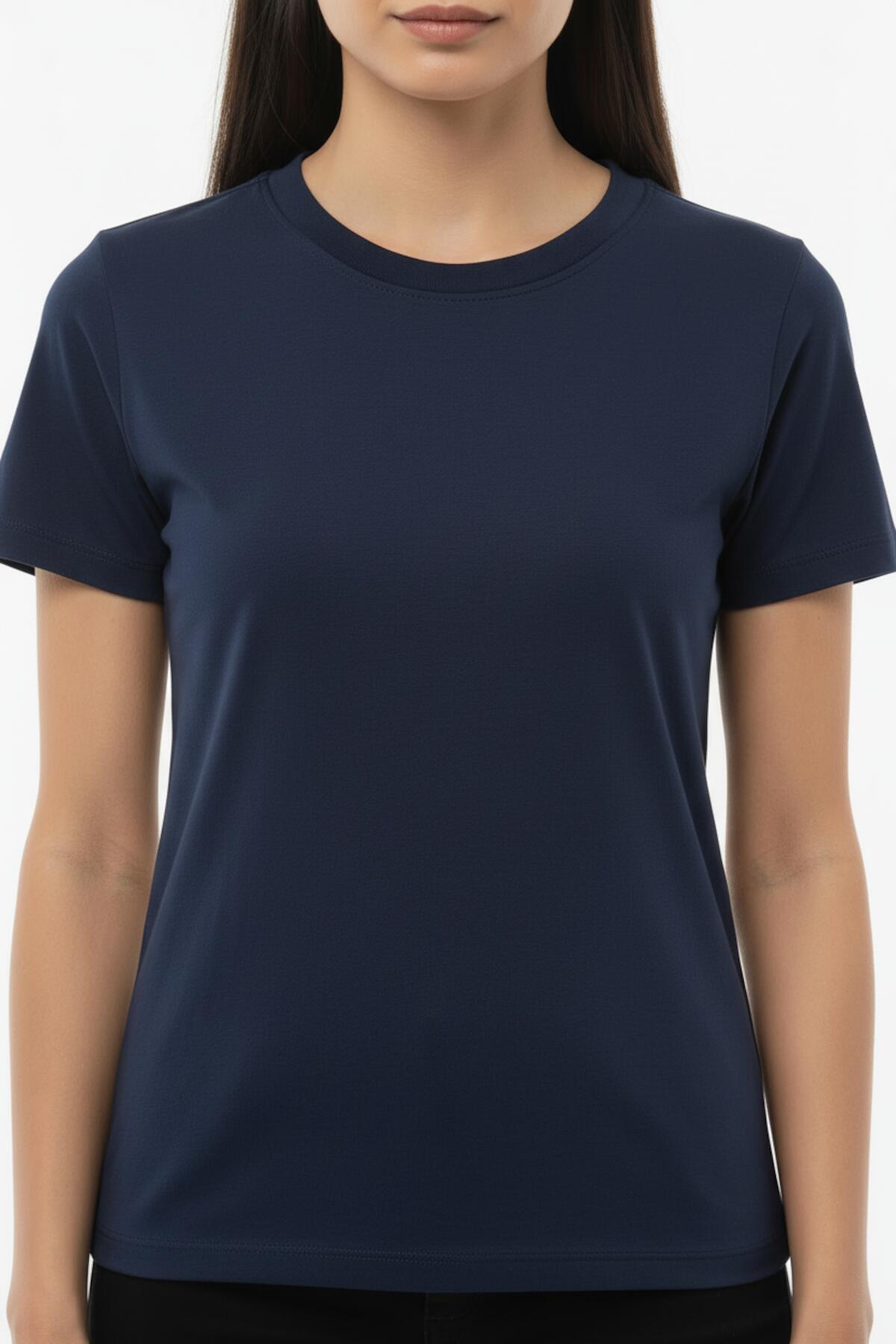 Crew-Neck Body T-Shirt — Marineblau