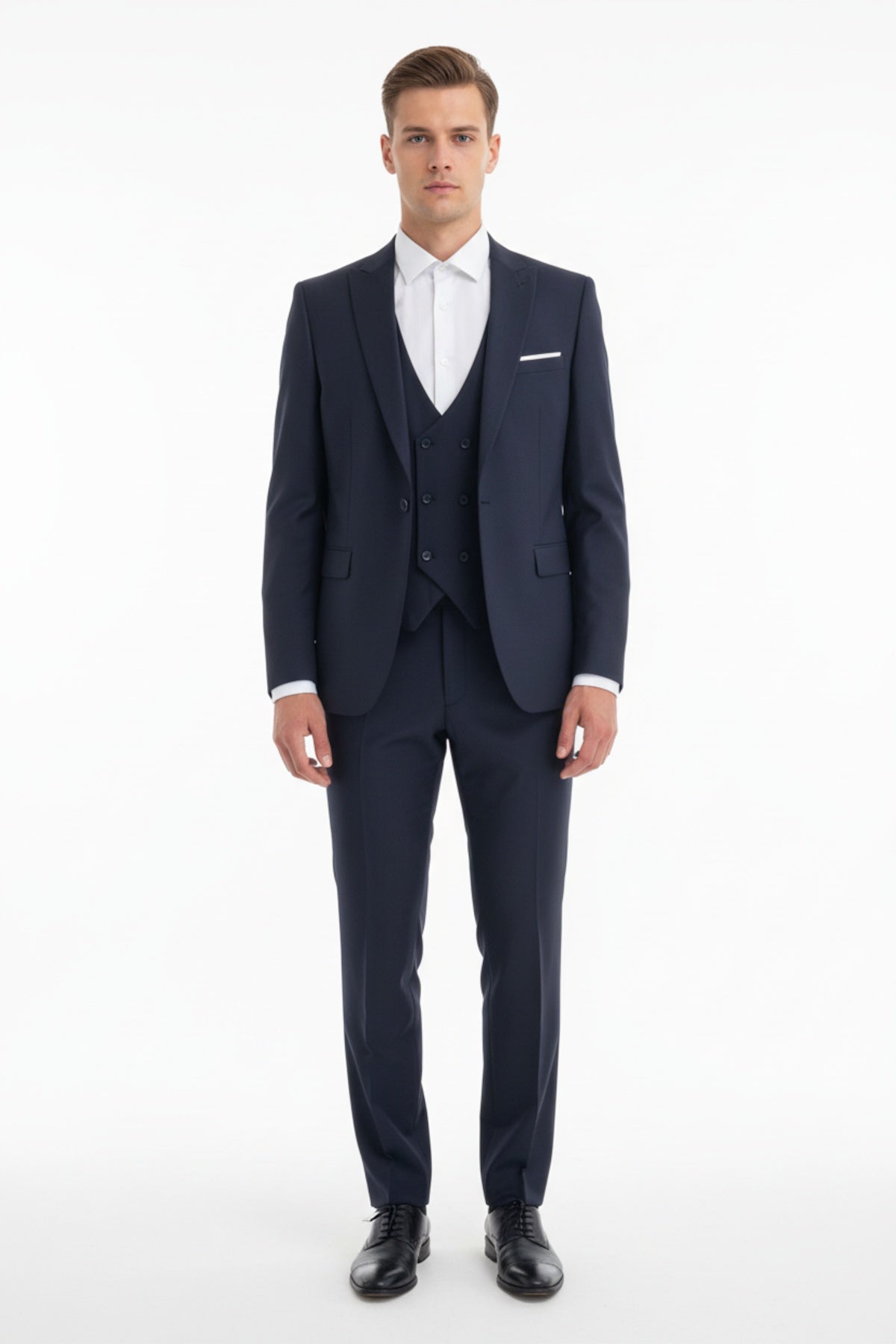 Bezayak Navy 3 - Piece Suit
