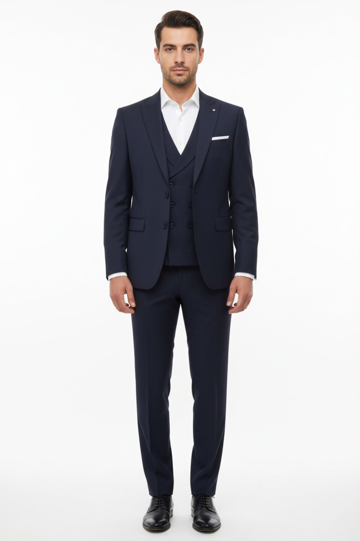Double 3 - Piece Suit — Navy