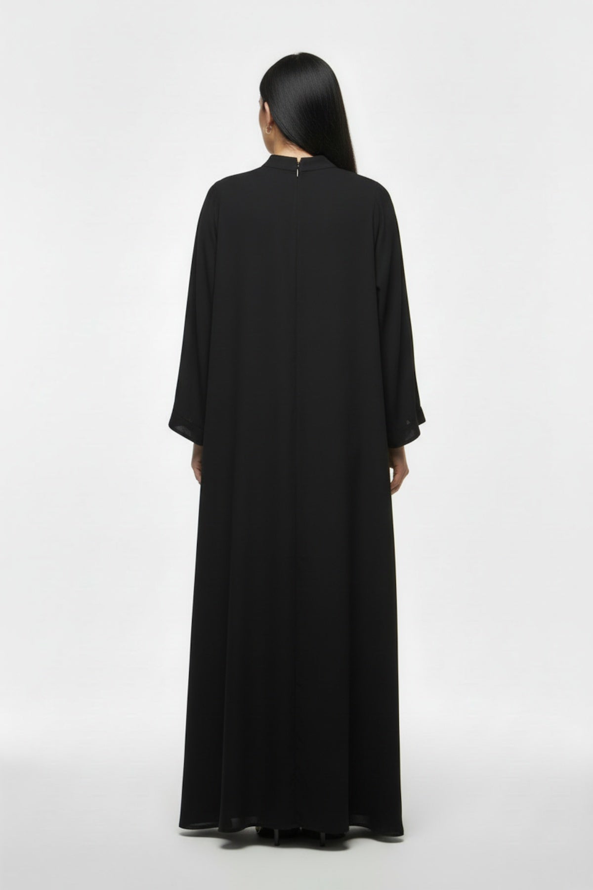 Hellgraues Dolman-Kleid mit Halsausschnitt-Detail – Große Größen