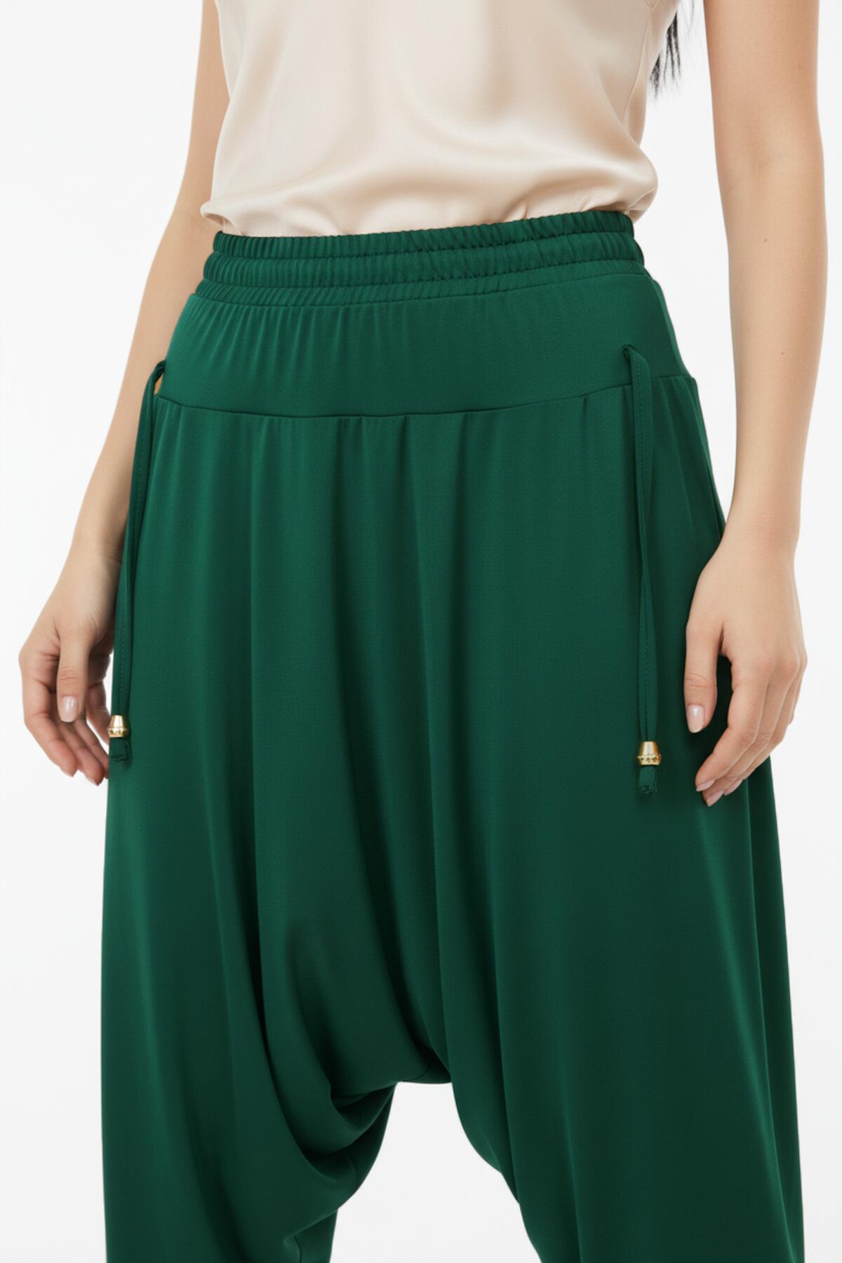 Plus - Size Sandy Trousers — Green