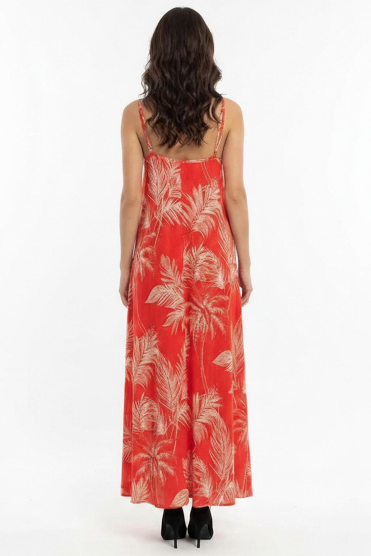 Gemustertes Spaghettiträgerkleid