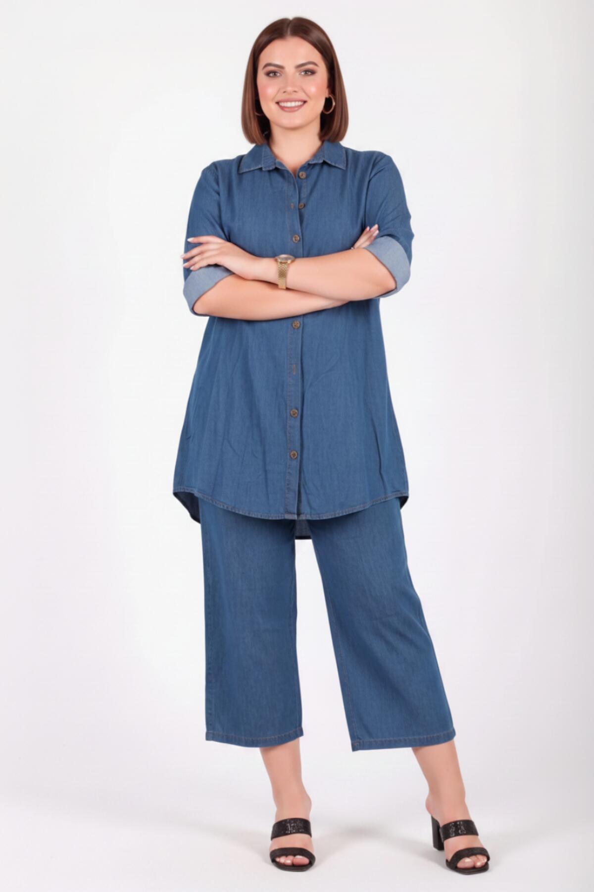 Plus-Size-Denim-Set