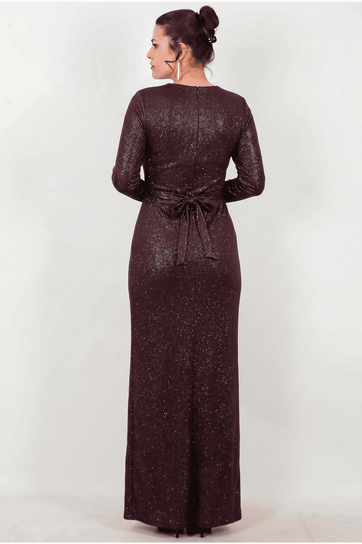 Besticktes Tüllkleid — Lila
