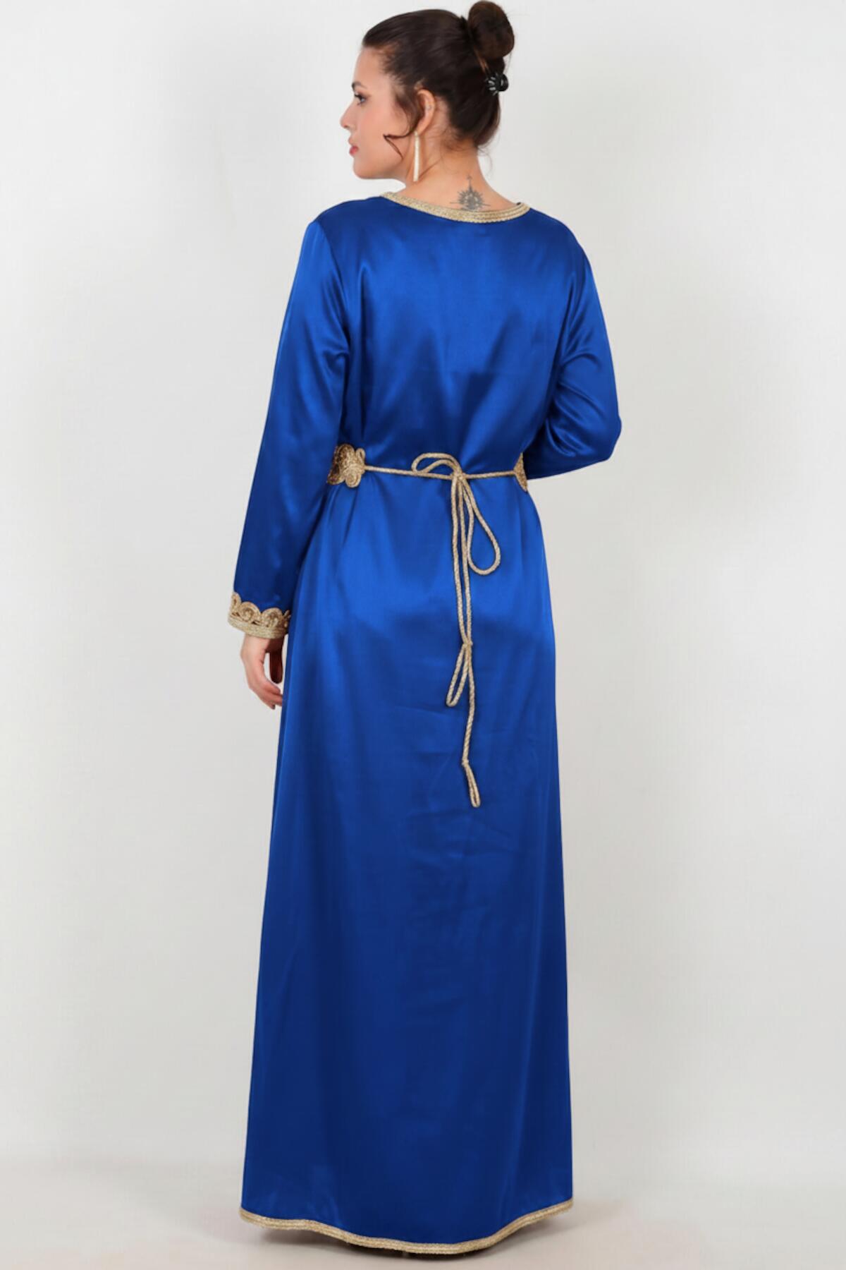 Plus - Size Embroidered Dress — Royal Blue