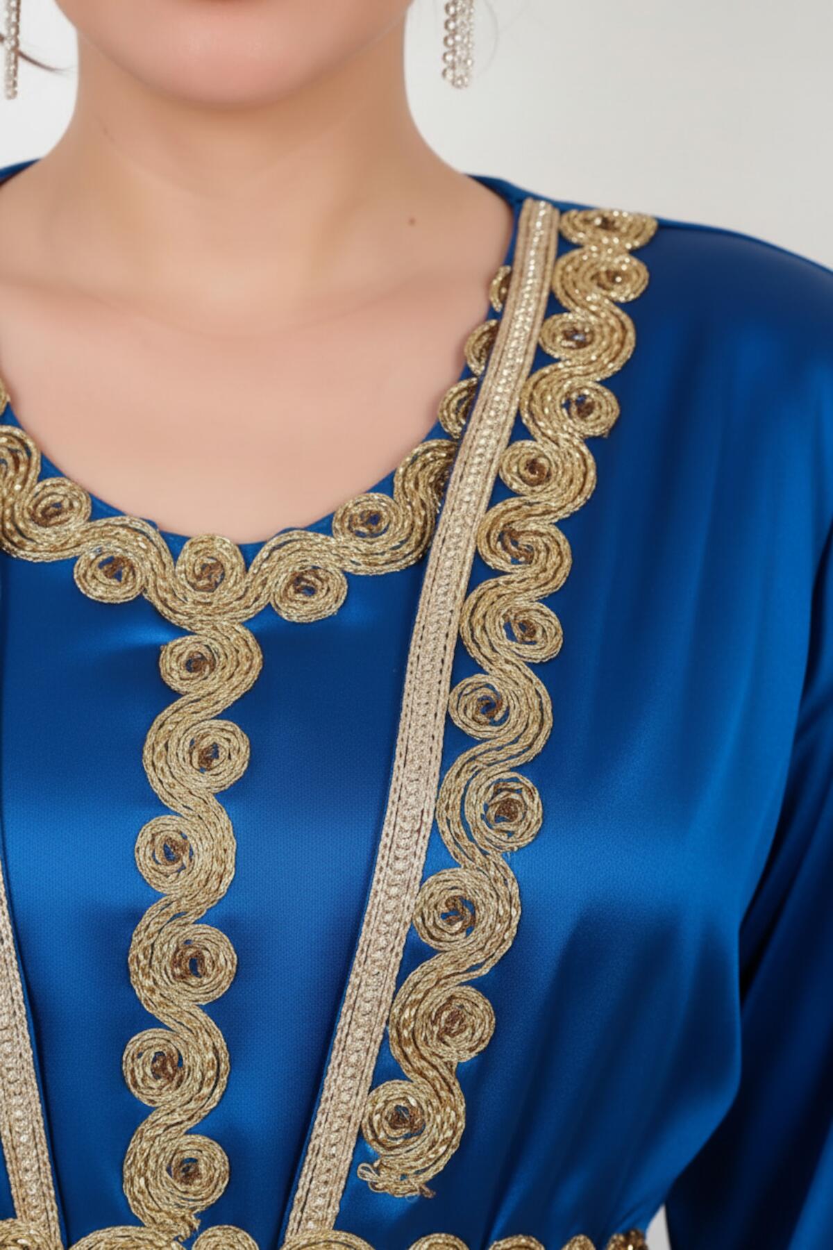 Plus - Size Embroidered Dress — Royal Blue