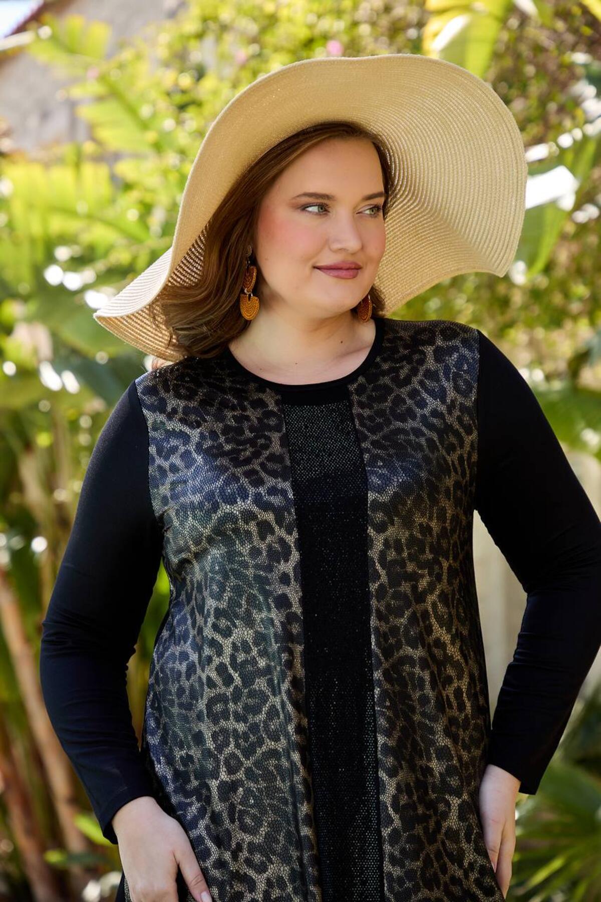Plus - Size Leopard Print Dress
