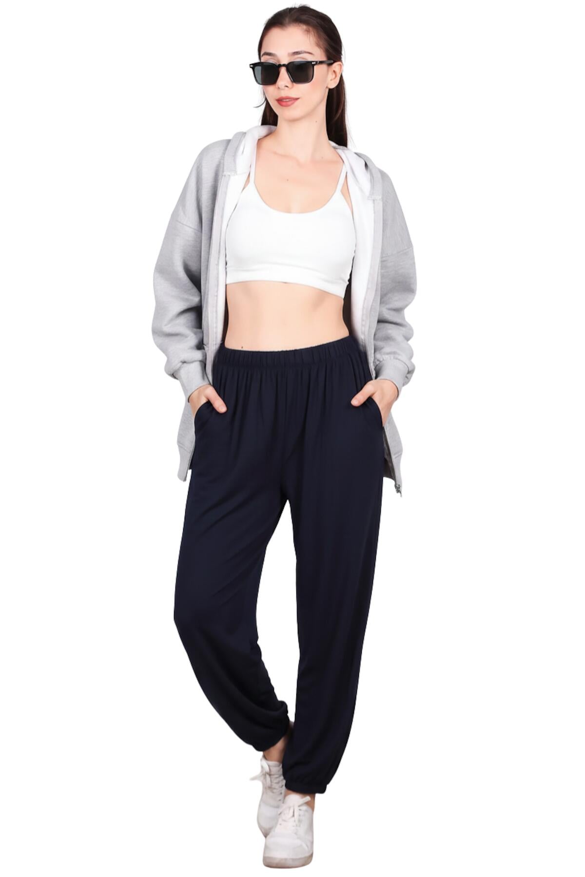 Shalwarhose zum Binden an der Seite – Marineblau