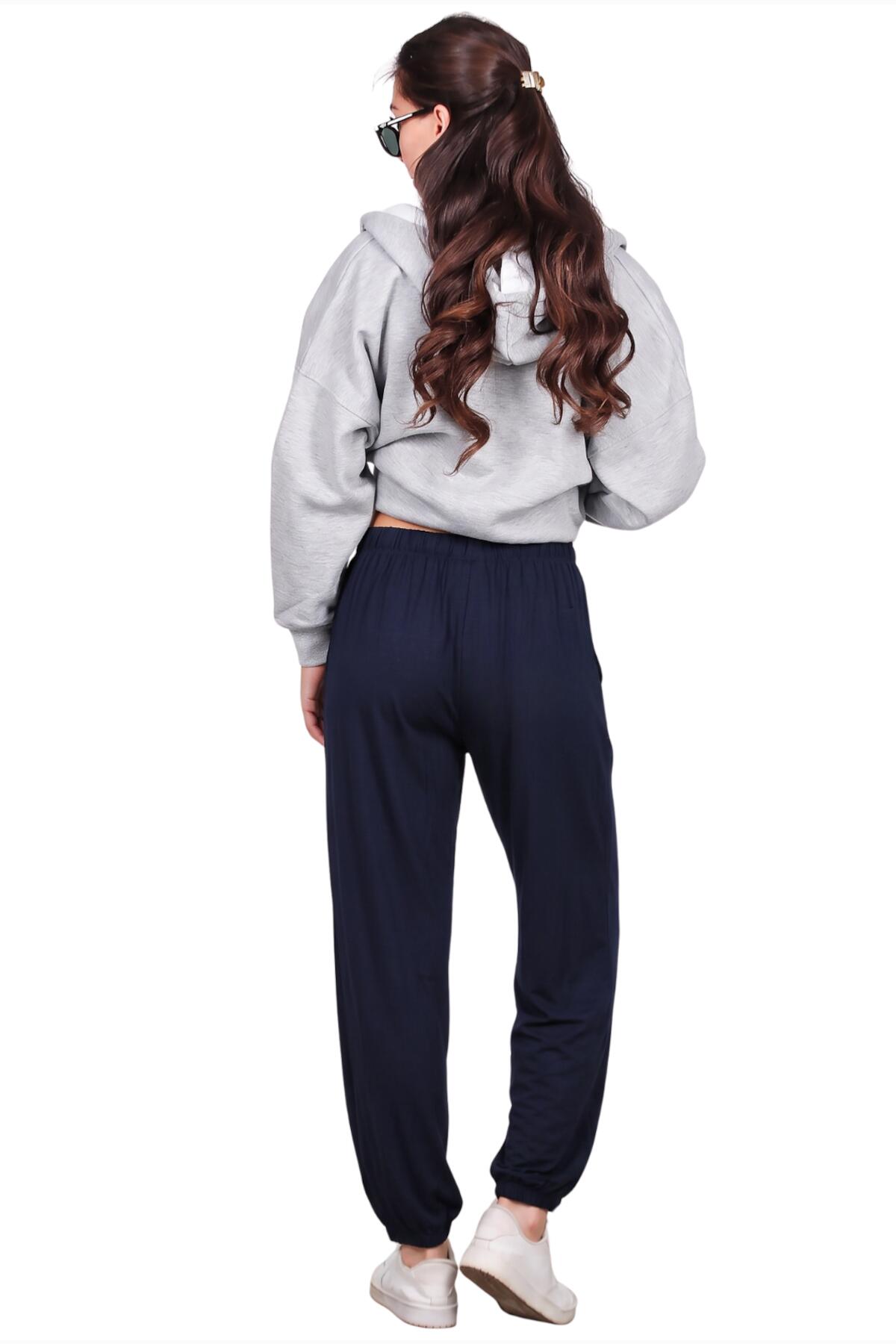 Shalwarhose zum Binden an der Seite – Marineblau