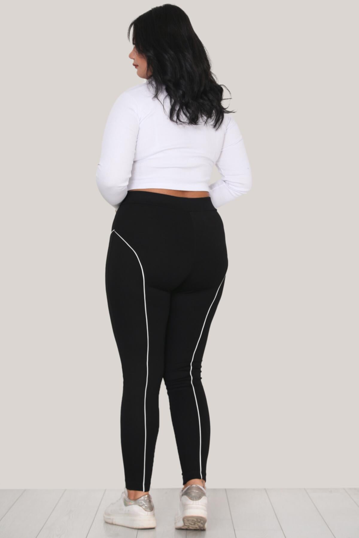 Plus‑Size Leggings — Black