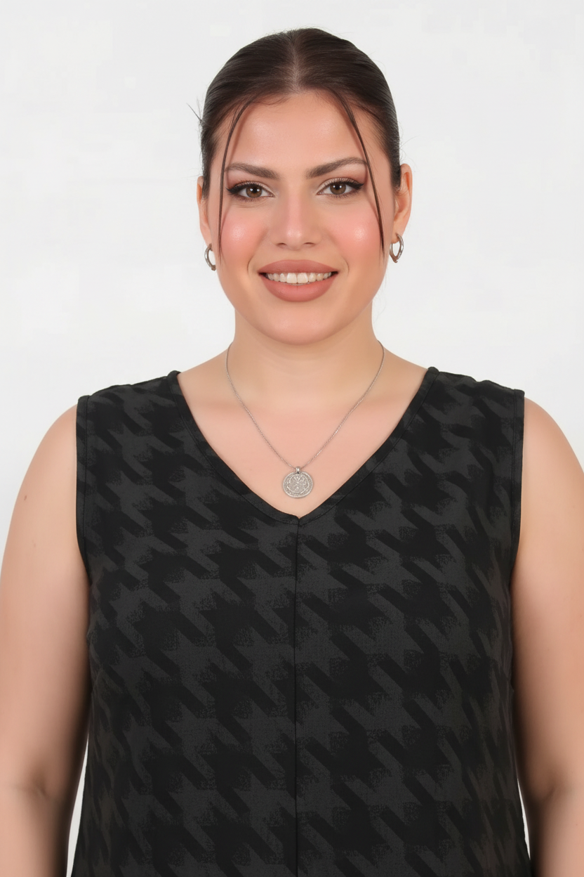 Plus - Size Viscose Dress With Cross - Back Detail — Black